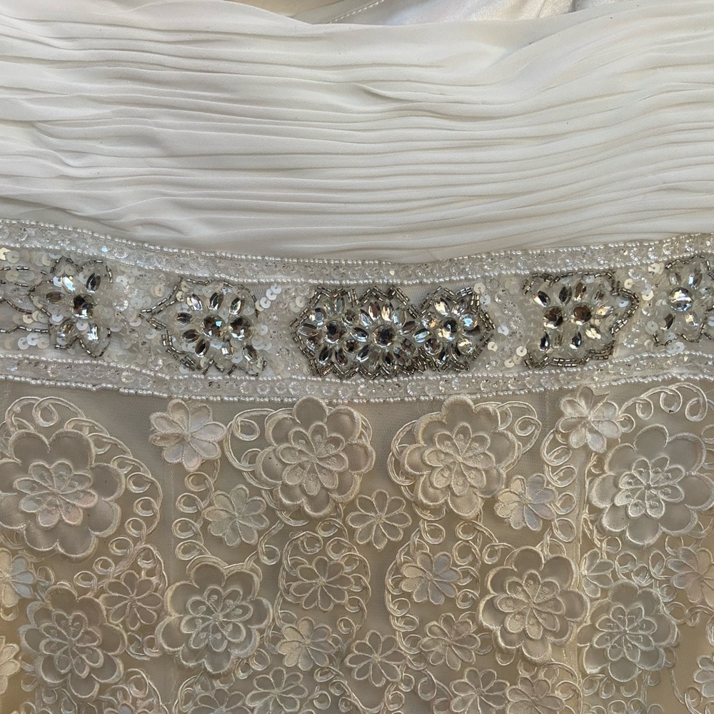 Formal white lace cocktail dress, Size 6, Sue Wong Nocturne - Picture 4 of 10